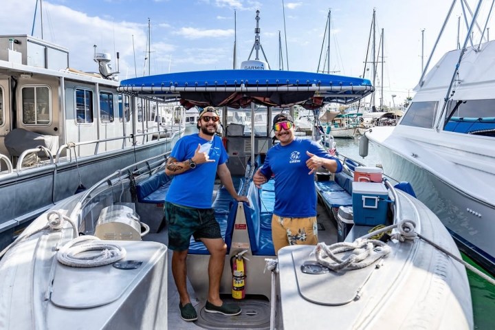 a group of people on a boat
