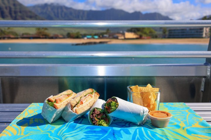 lunch aboard Poseidon for our dolphin swim tour