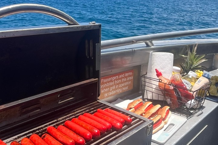 a boat sitting on top of a table