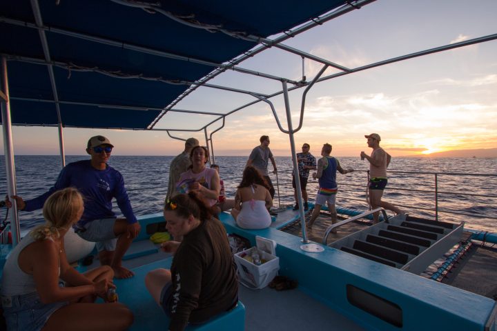 a group of people on a boat